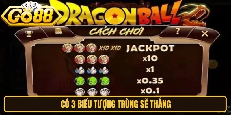 Có 3 biểu tượng trùng sẽ thắng