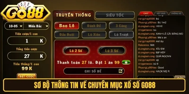 Sơ bộ thông tin về chuyên mục xổ số Go88