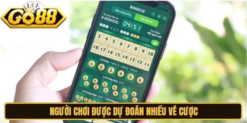 Người chơi được dự đoán nhiều vé cược